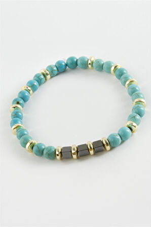 Turkuaz Doğaltaş Bileklik 6 mm