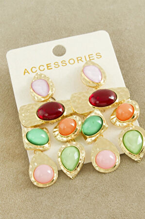 Damla Taşlı Zr Model Küpe