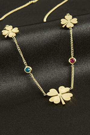 Yonca Lüks Çelik Kolye