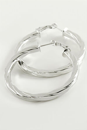 Burgulu Halka Küpe 4,5 cm