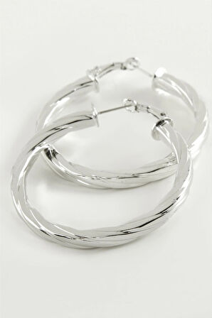 Burgulu Halka Küpe 4,5 cm