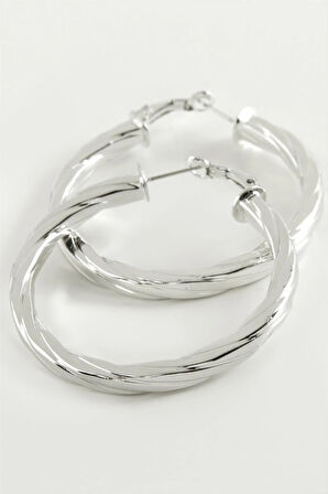 Burgulu Halka Küpe 5 cm