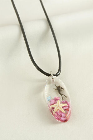 Deniz Yıldızı Elips Epoksi Kolye