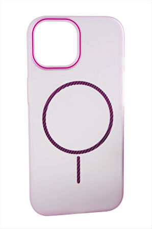 iPhone 15 Buzlu Magsaff Kapak Kılıf