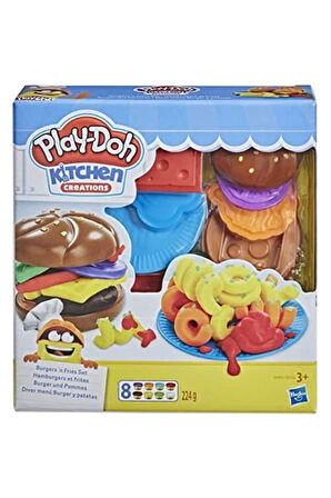 Play-doh Mutfak Atölyesi Hamburger Ve Patates Kızartması Oyun Hamuru Seti