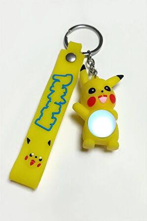 Pkacu Işıklı Silikon Anahtarlık