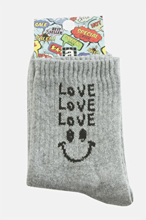 Love Yazılı Kolej Çorap 8*28