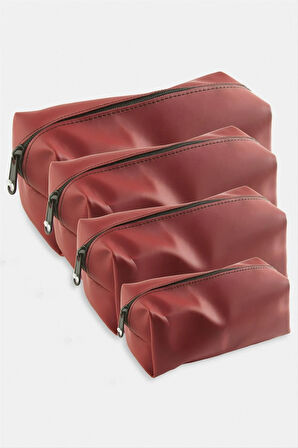 4 Adet El Tutmalı Makyaj Çantası