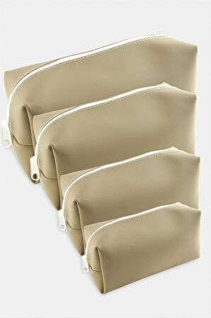 4 Adet El Tutmalı Makyaj Çantası