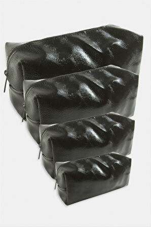 4 Adet El Tutmalı Makyaj Çantası