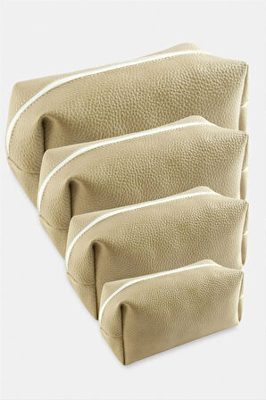 4 Adet El Tutmalı Makyaj Çantası