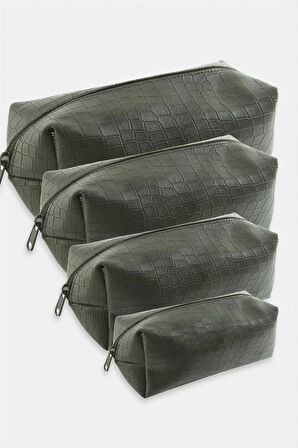 4 Adet El Tutmalı Makyaj Çantası