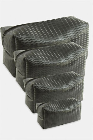 4 Adet El Tutmalı Makyaj Çantası