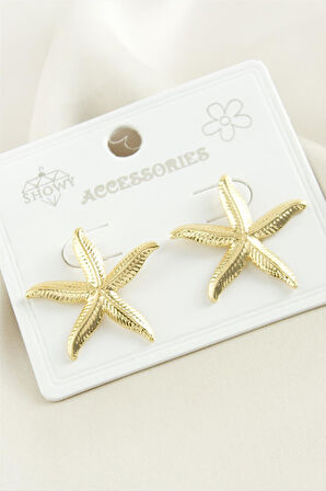 Deniz Yıldızı Metal Küpe