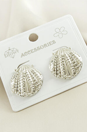 İstiridye Metal Küpe