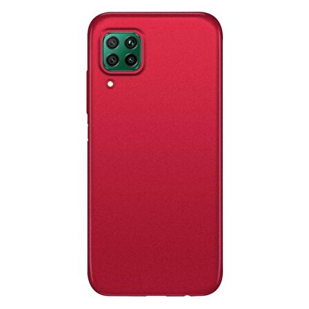 Smcase Huawei P40 Lite Kılıf Lüks Mat Silikon  Tam Kapatan Ekran Koruyucu