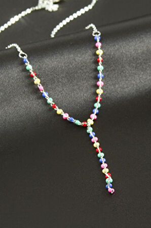 Mineli Boncuklu Y Kolye