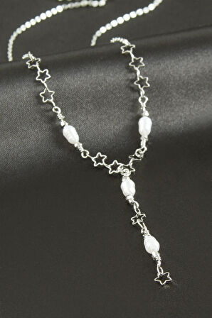 Yıldız İnci Y Kolye