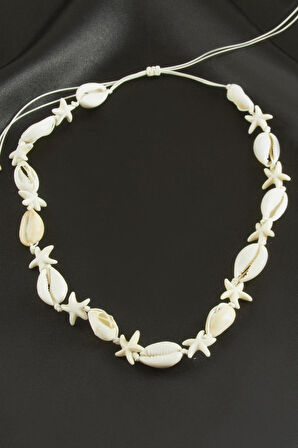 Deniz Yıldızı İstiridye Makrome Kolye