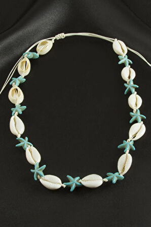 Deniz Yıldızı İstiridye Makrome Kolye