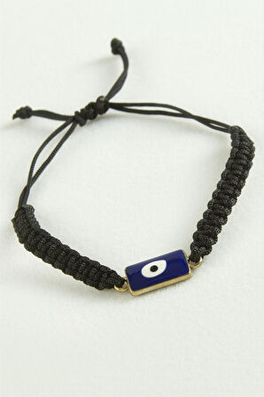 Dikdörtgen Nazar Makrome İp Bileklik