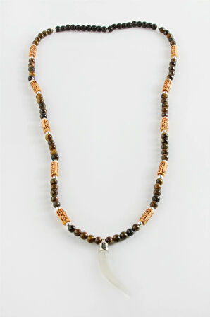 Fil Dişi Kaplangözü Doğaltaş Kolye