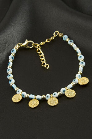 Para Nazarlı Boncuklu Bileklik