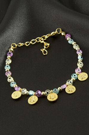 Para Nazarlı Boncuklu Bileklik