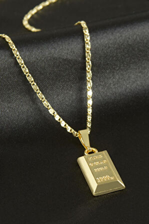 Külçe Şekilli Uçlu Kolye