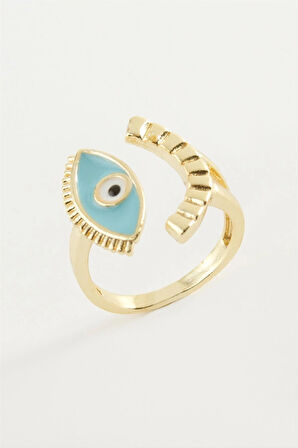 Göz Mineli Metal Yüzük