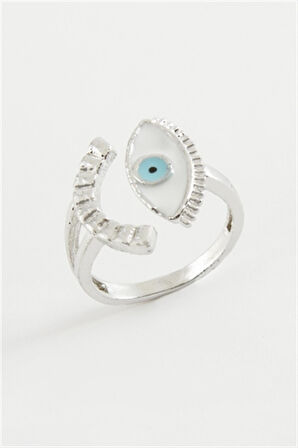 Göz Mineli Metal Yüzük