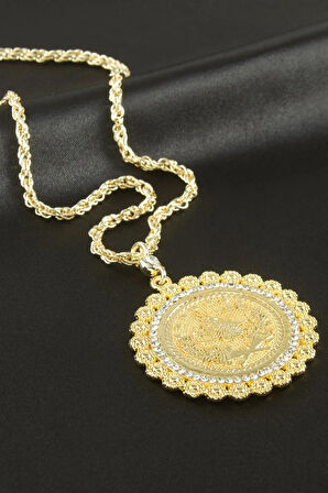 Tuğra Taşlı Uçlu Kolye