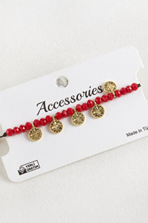 Para Kristal Makrome İp Bileklik