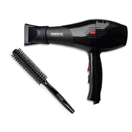 Powertec Tr-701 Profesyonel Fön Makinesi + Hydra Berber Fön Fırçası 