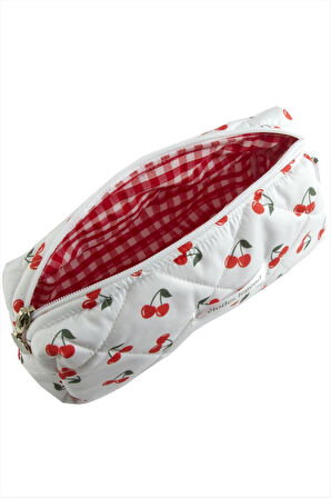 Kiraz Desenli Dy Saç Şekillendirici Çanta
