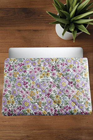 Çiçek Desenli Labtop Bilgisayar Çantası 15*16 inç