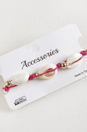 Deniz Kabuğu Makrome İp Bileklik