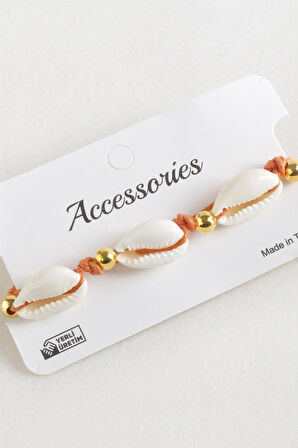 Deniz Kabuğu Makrome İp Bileklik