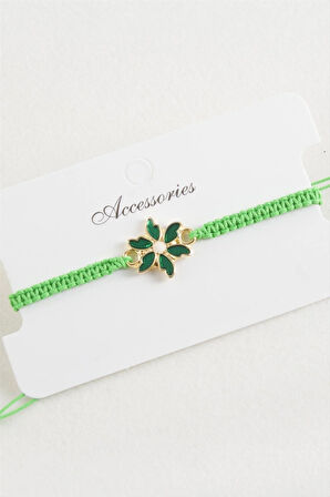 Papatya Makrome Örgülü Bileklik