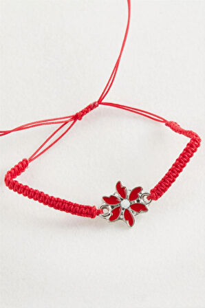 Papatya Makrome Örgülü Bileklik