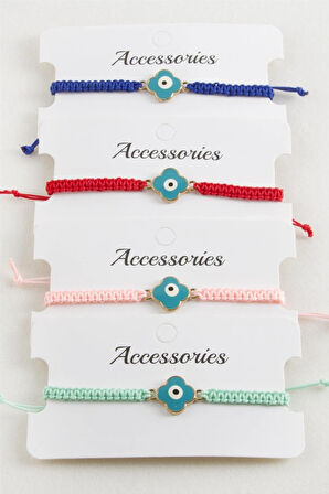 Çiçek Nazar Makrome Örgülü Bileklik