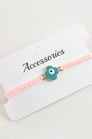 Çiçek Nazar Makrome Örgülü Bileklik