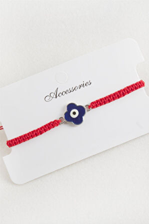 Çiçek Makrome Örgülü Bileklik