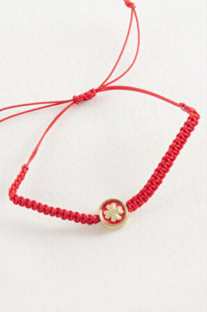 Yonca Makrome Örgülü Bileklik