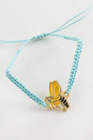 Arı Makrome Örgülü Bileklik