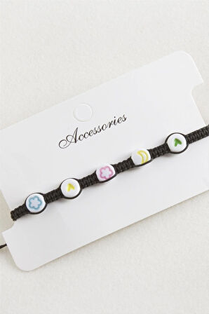 Emoji Makrome Örgülü Bileklik