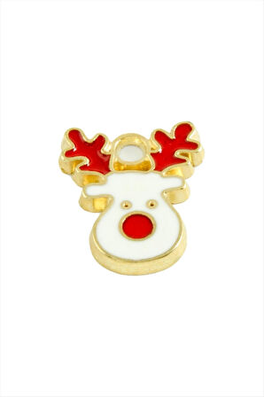 Yılbaşı Geyik Mineli Kolye Ucu 1 Adet