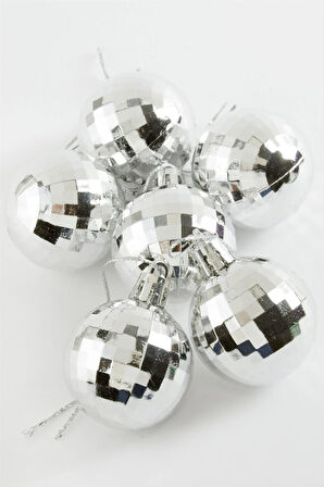 6 Adet Orta Cici Top Yılbaşı Ağaç Süsü