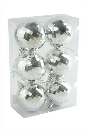 6 Adet Büyük Cici Top Yılbaşı Ağaç Süsü