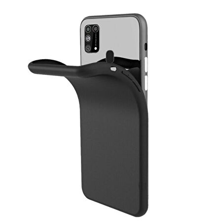 Smcase Samsung Galaxy M31 Kılıf Lüks Mat Silikon  Nano Ekran Koruyucu